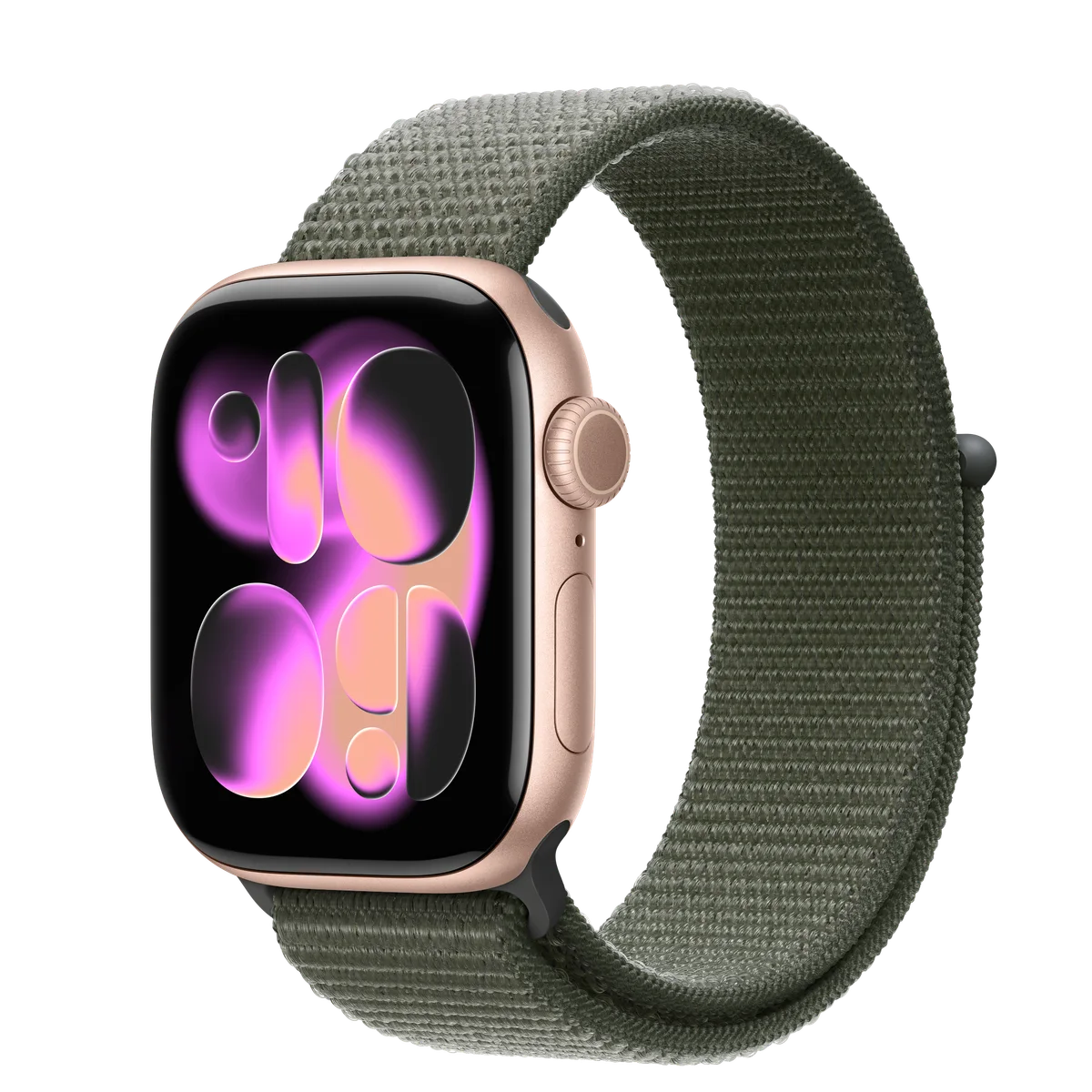 Apple Watch Series 11 42 mm — Roségoud/Bosgroen