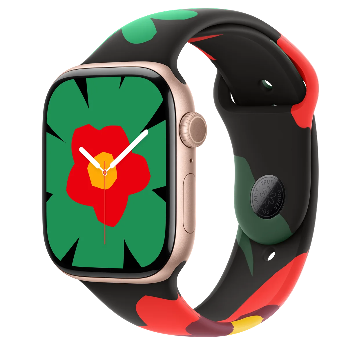 Apple Watch Series 11 46 mm — Roségoud/Black Unity - Unity Bloom