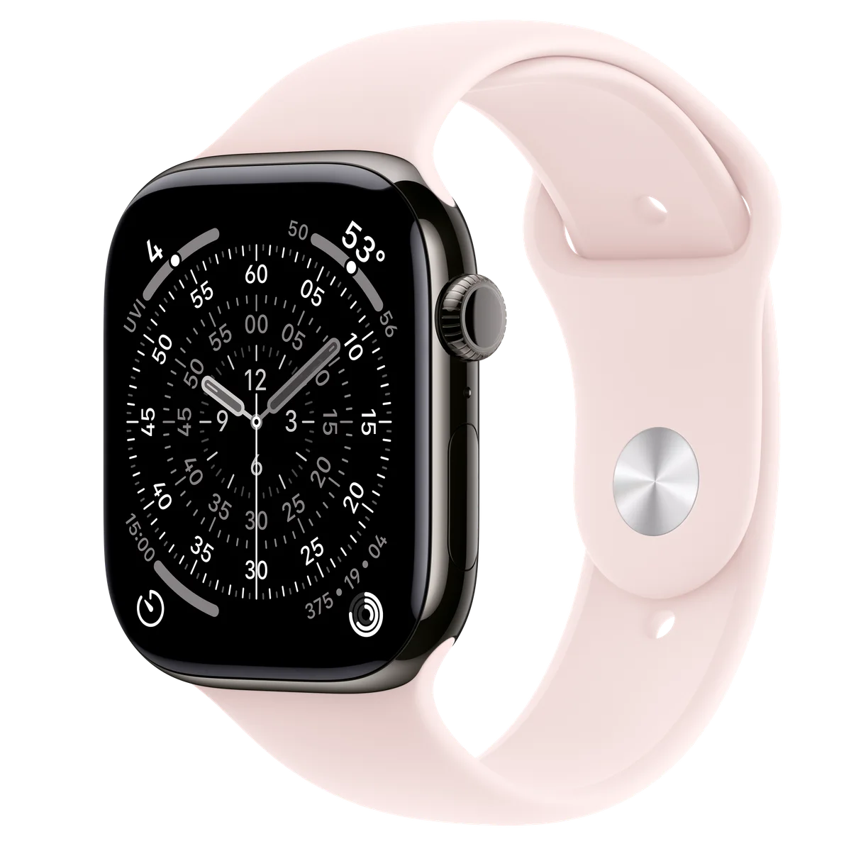 Apple Watch Series 11 46 mm — Leisteen/Zachtroze