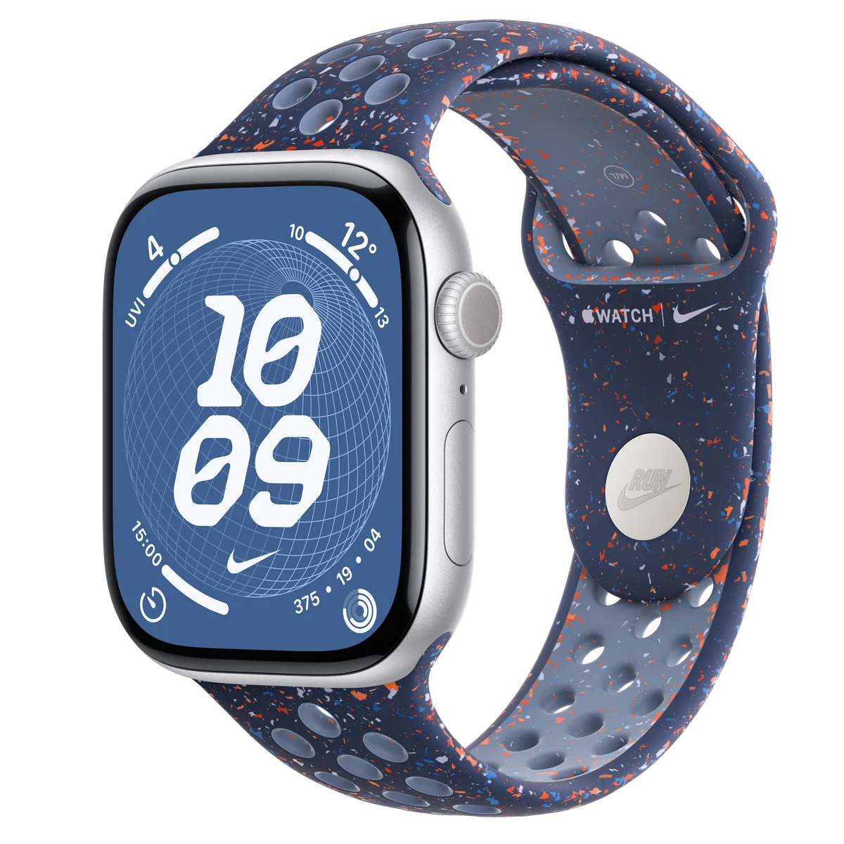 Apple Watch Series 11 46 mm — Zilver/Blue Ribbon