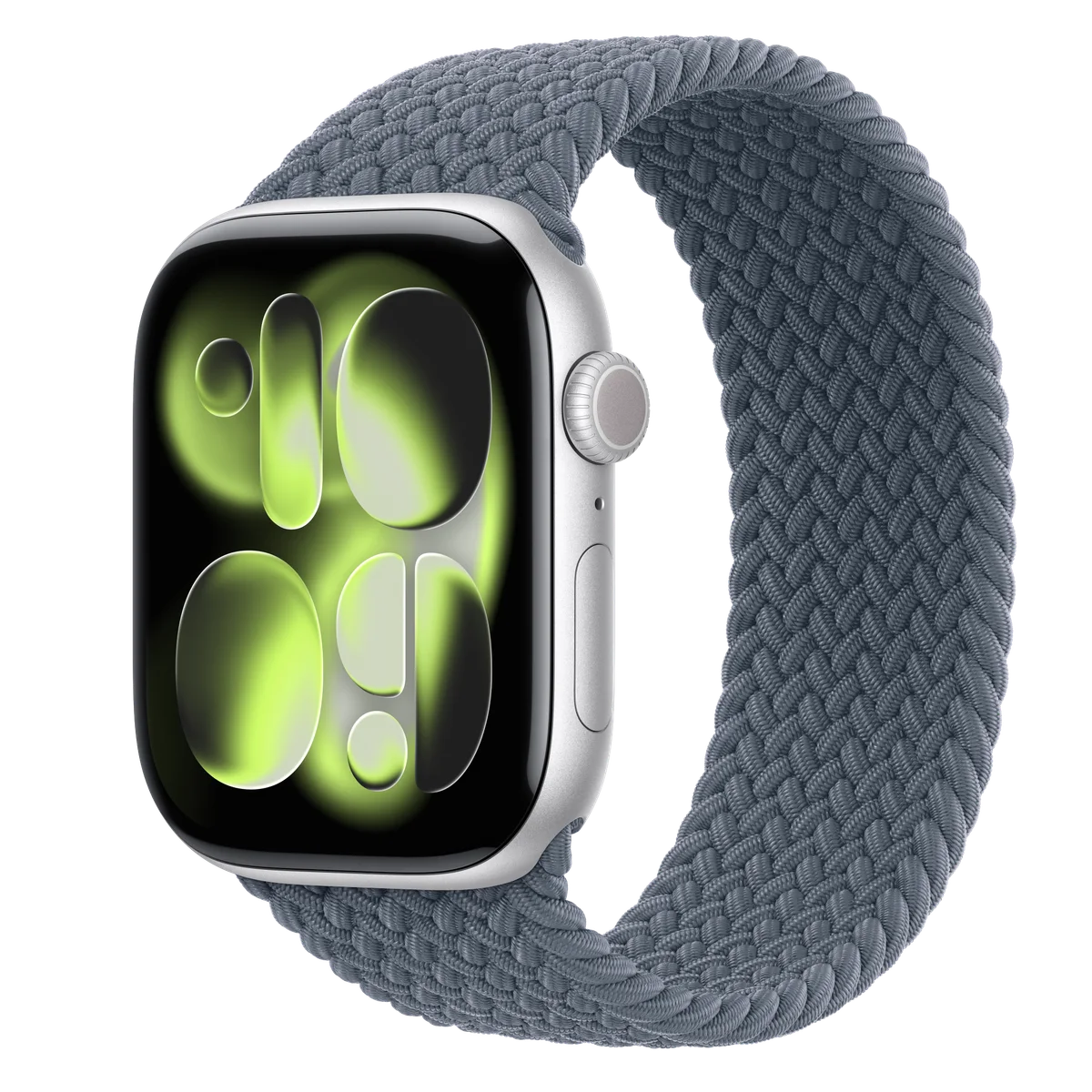 Apple Watch Series 11 46 mm — Zilver/Ankerblauw