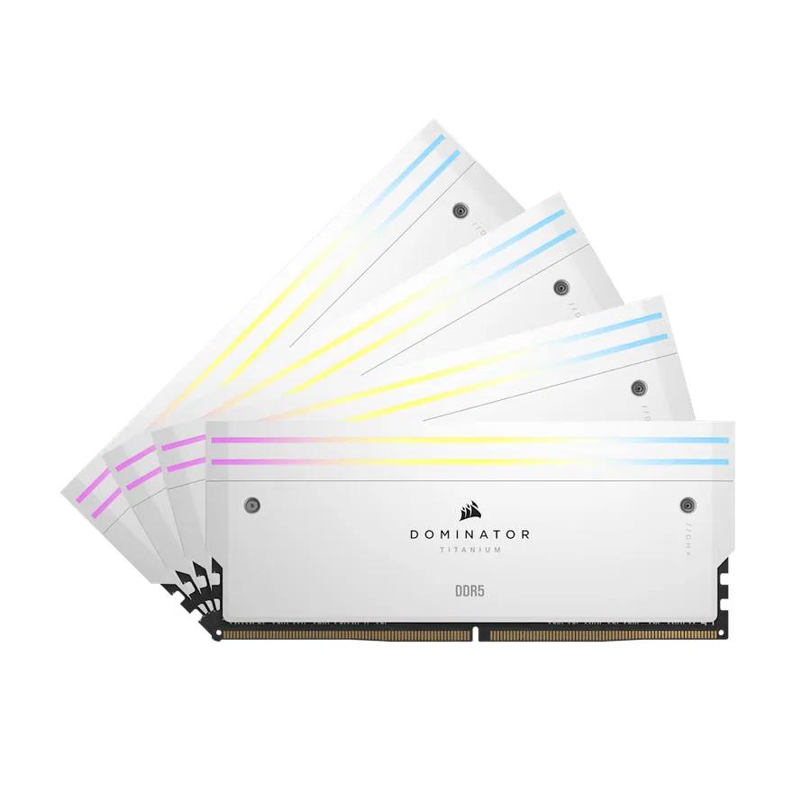 Corsair DOMINATOR TITANIUM 64 GB (4×16 GB) DDR5-6000 CL36 — Wit