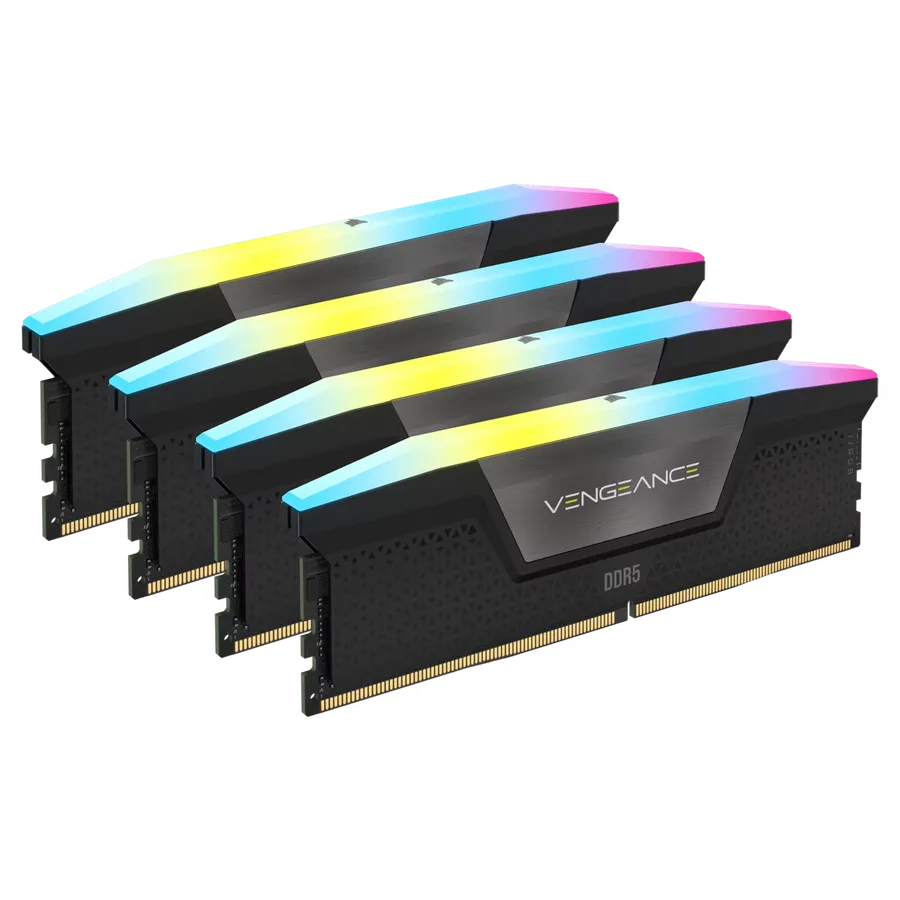 Corsair VENGEANCE RGB DDR5 64 GB (4×16 GB) DDR5-6200 CL32 — Zwart
