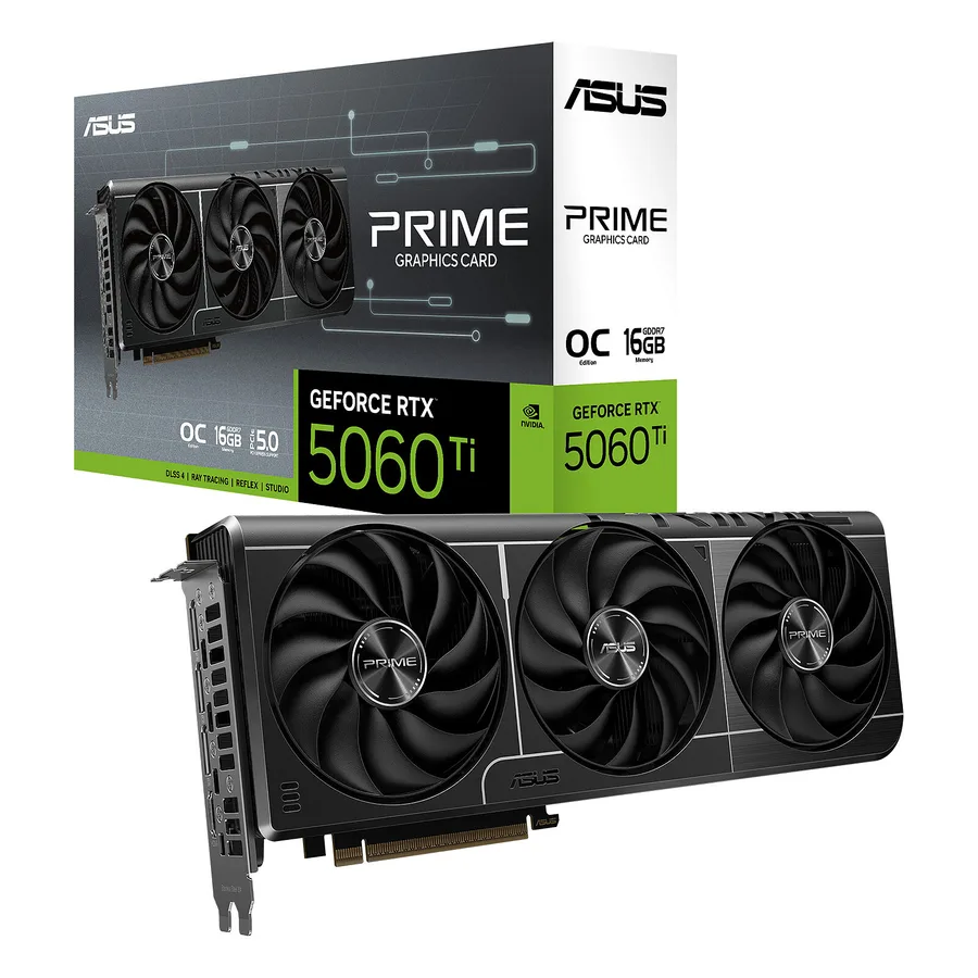 ASUS PRIME GeForce RTX 5060 Ti OC Edition 16GB — Fabrieksuitvoering