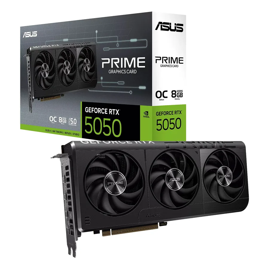 ASUS PRIME GeForce RTX 5050 OC Edition 8GB — Fabrieksuitvoering