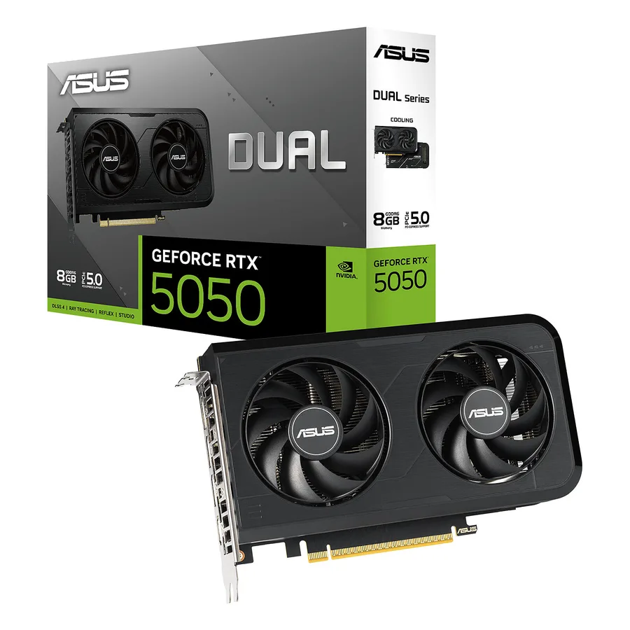 ASUS Dual GeForce RTX 5050 8GB — Fabrieksuitvoering