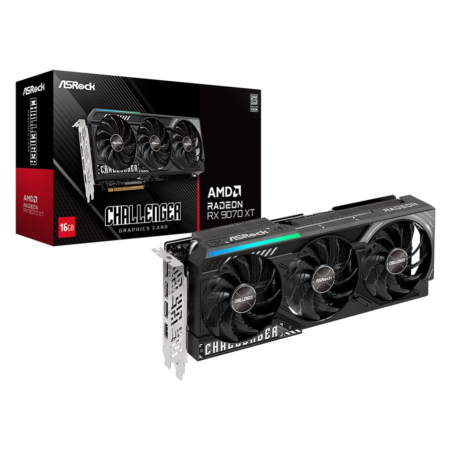 ASRock AMD Radeon RX 9070 XT Challenger 16GB — Fabrieksuitvoering