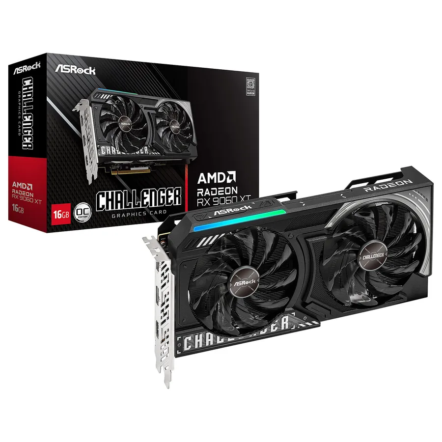 ASRock AMD Radeon RX 9060 XT Challenger 16GB OC — Fabrieksuitvoering