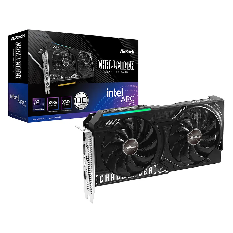 ASRock Intel Arc B570 Challenger 10GB OC — Fabrieksuitvoering